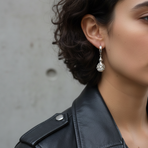 Örhängen bläckfisk med pärla