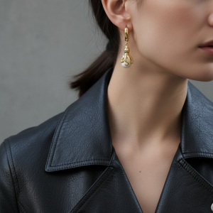 Örhängen bläckfisk med sötvattenspärlor