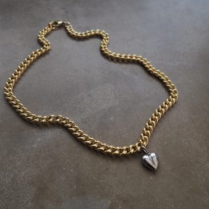 Simple Herat halsband i mässing och rostfritt stål