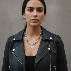 I Herat You halsband i rostfritt stål med ett hjärta