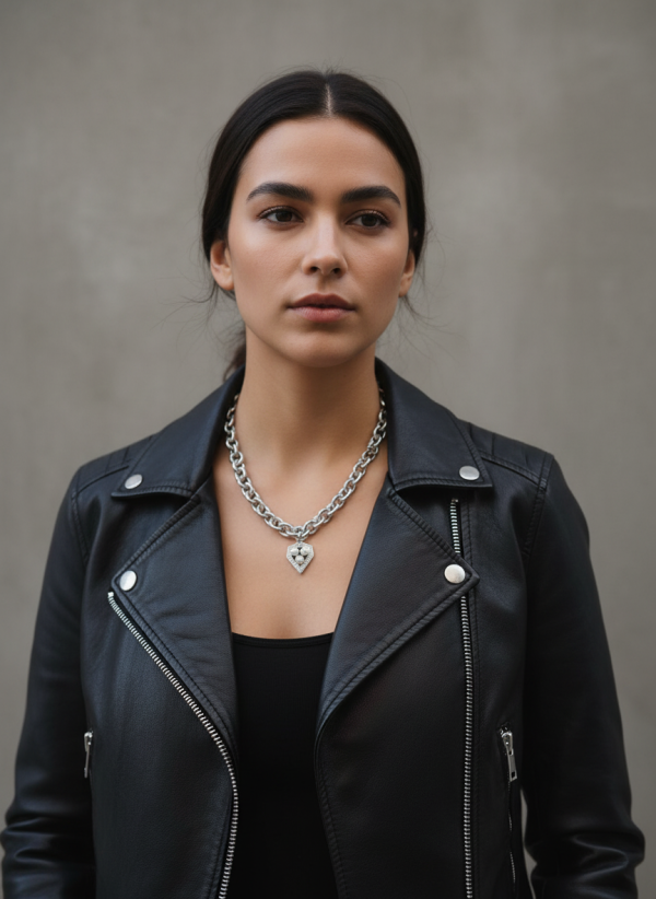 I Herat You halsband i rostfritt stål med ett hjärta