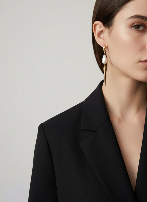 Spikes och pärlor örhängen edgy styling