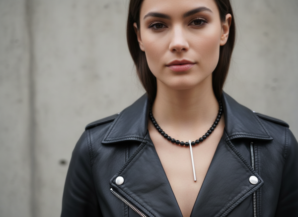 Straights Pipes halsband med raka kedjor i lager-på-lager design