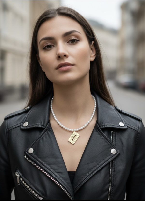 Mix Tape Lovesongs kassett halsband framifrån