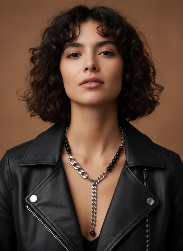 Black Pearls halsband med kedjor i lager på lager design